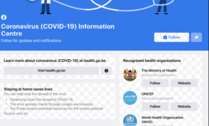 facebook information covid19 center