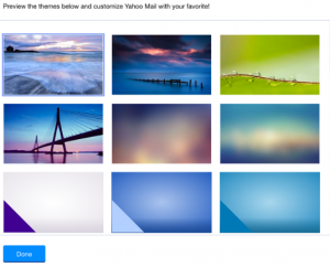 how to change yahoo mail theme