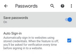 how to see saved passwords in chrome mobile