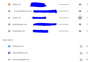 saved passwords on chrome