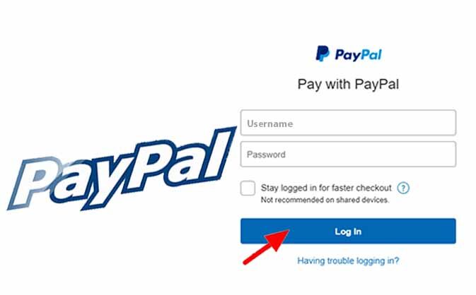 login to your paypal account